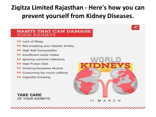 Ziqitza Limited Rajasthan – Here’s how you can prevent yourself from Kidney Diseases.