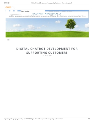 DIGITAL CHATBOT DEVELOPMENT FOR SUPPORTING CUSTOMERS