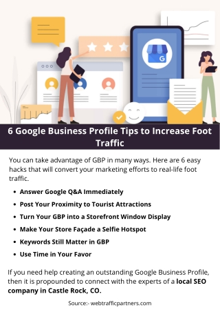 6 Google Business Profile Tips to Increase Foot Traffic