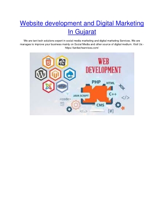 Website development and Digital Marketing In Gujarat