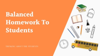 Balanced Homework To Student