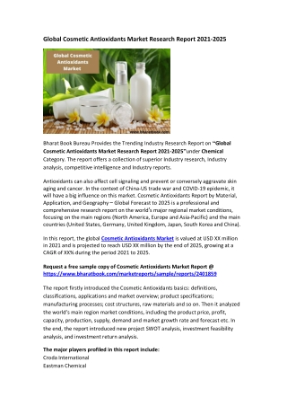 Global Cosmetic Antioxidants Market Research Report 2021-2025