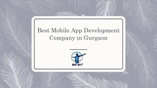 Best Mobile App Development Company in Gurgaon | Why Shy?