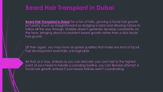 Beard Hair Transplant in Dubai