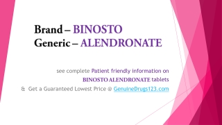 What are the side effects of alendronate?