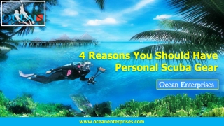 4 Reasons you Should Have Personal Scuba Gear