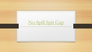 No Spill Spit Cup