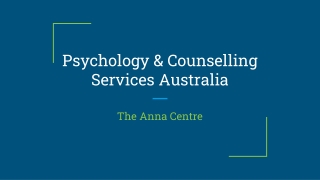 Counselling Services | Psychological Services | The Anna Centre