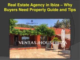 Real Estate Agency in Ibiza – Why Buyers Need Property Guide and Tips