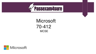 Valid Microsoft 70-412 Dumps PDF ~ 100% Effective Results |PassExam4Sure