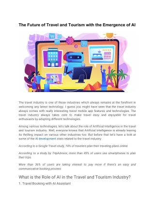 The Future of Travel and Tourism With the Emergence of AI