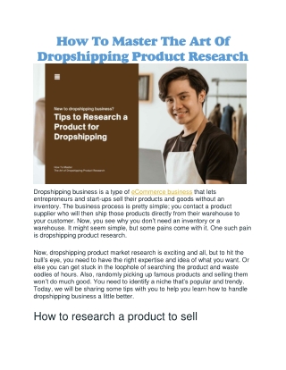 Dropship product research tool
