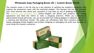 Wholesale Soap Packaging Boxes UK | Custom Boxes World