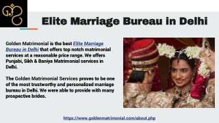 Top Ranked Elite Marriage Bureau in Delhi