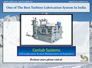 One of The Best Turbine Lubrication System In India