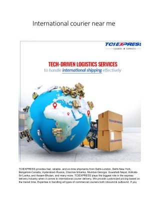 international courier near me