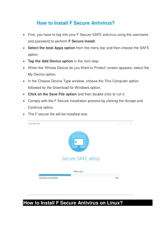 F Secure Install | One-Stop Antivirus Solution Guide