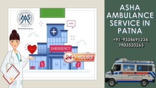 Contact us for the best road ambulance service in Patna |ASHA