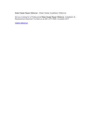 Water Heater Repair Wildomar - Water Heater Installation Wildomar