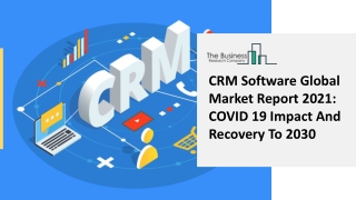 (2021-2030) Customer Relationship Management (CRM) Software Market Size, Share, Growth And Trends