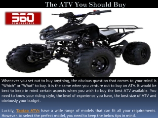 The ATV You Should Buy