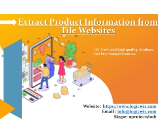 Extract Product Information from Tile Websites