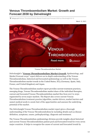 Global Venous Thromboembolism market