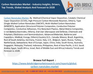 Carbon Nanotubes Market - Industry Insights, Drivers, Top Trends, Global Analysis And Forecast to 2028