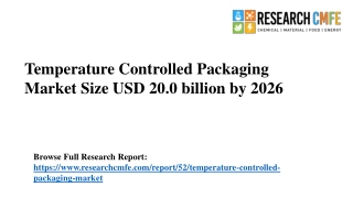 Temperature Controlled Packaging Market Size USD 20.0 billion by 2026