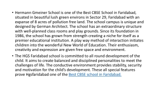 HGS Faridabad Best CBSE School in Faridabad