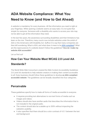 ADA Website Compliance: What You Need to Know (and How to Get Ahead)