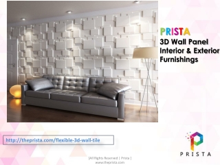 3D Wall Panel Interior & Exterior Furnishings - Prista