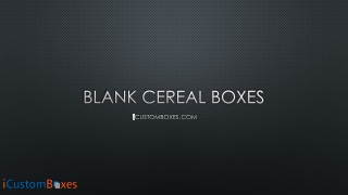 Custom Printed Cereal box blank-Trendy Packaging