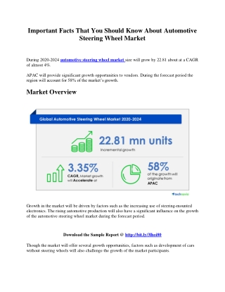 Important Facts That You Should Know About Automotive Steering Wheel Market