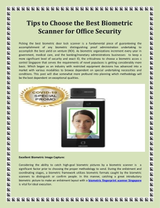 Steps to Choose the Best Biometric Scanner for Office Security in Singapore