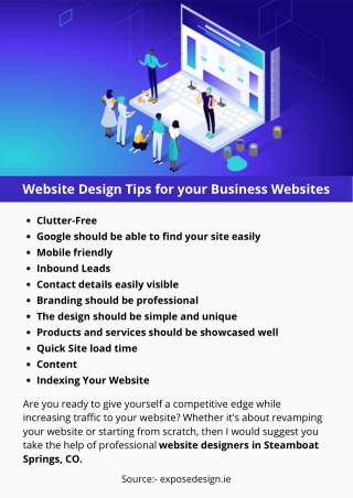Website Design Tips for your Business Websites