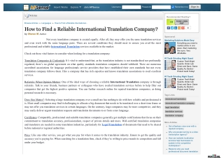 How to Find a Reliable International Translation Company