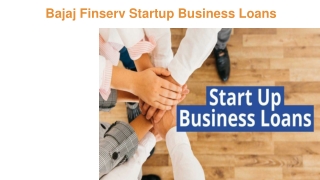 Avail Startup Business Loans in India - Bajaj Finserv