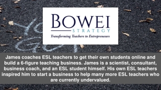 ESL Teaching Niche - Bowei Strategy