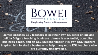 ESL Teaching Niche - Bowei Strategy