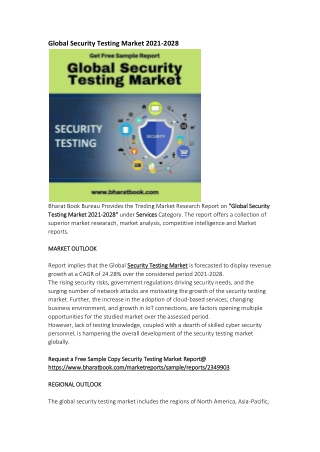 Global Security Testing Market Research Report Forecast 2028