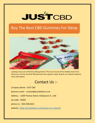 Buy The Best CBD Gummies For Sleep