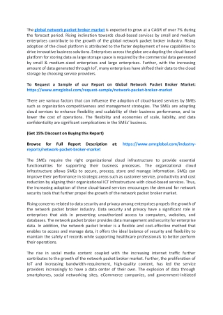 Global Network Packet Broker Market : 2019 Analysis Report, Share, Trends, Overview 2019-2025