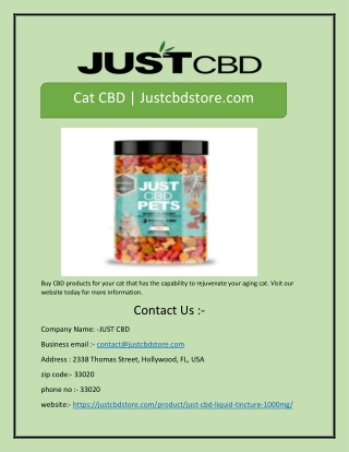 Cat CBD | Justcbdstore.com