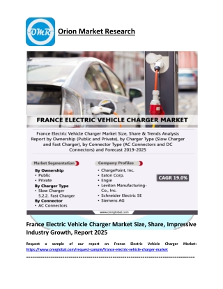 France Electric Vehicle Charger Market Share 2019: Trends, Key Players, Industry Analysis, Report to 2025