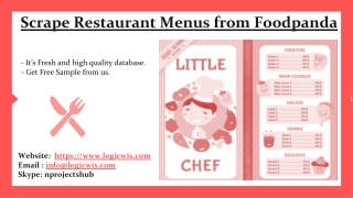 Scrape Restaurant Menus from Foodpanda