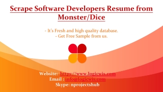 Scrape Software Developers Resume from MonsterDice