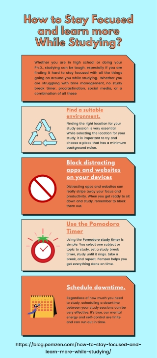 How to Stay Focused and learn more While Studying?