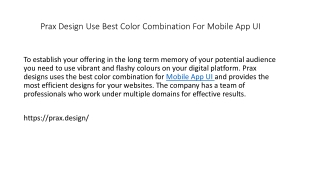 Prax Design Use Best Color Combination For Mobile App UI