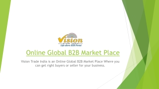 Get Online Global B2B Marketplace